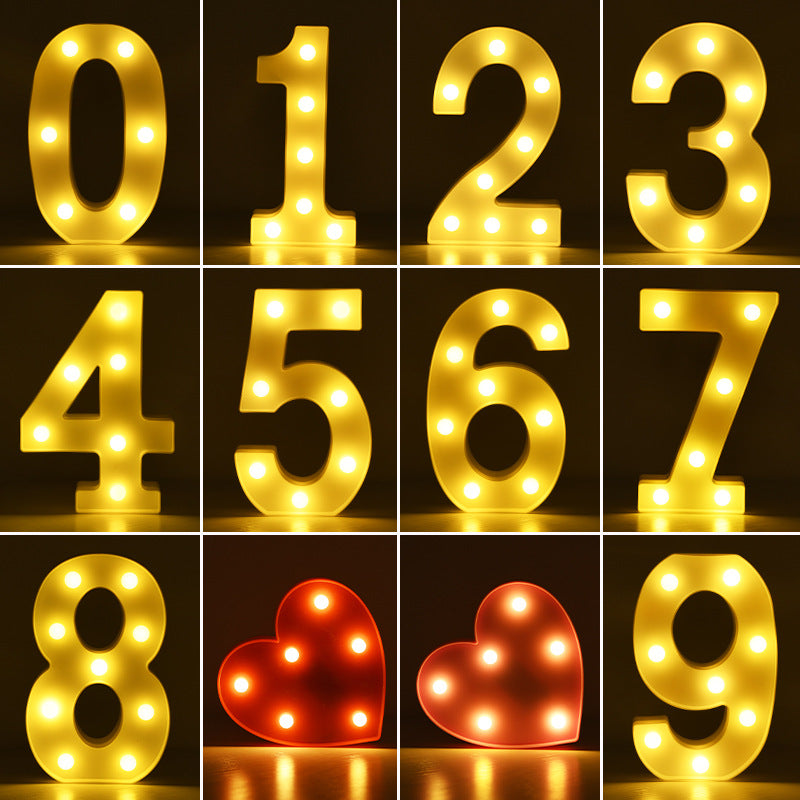 LED Marquee Number Lights Sign Decorative Light-Up Numbers and Letters