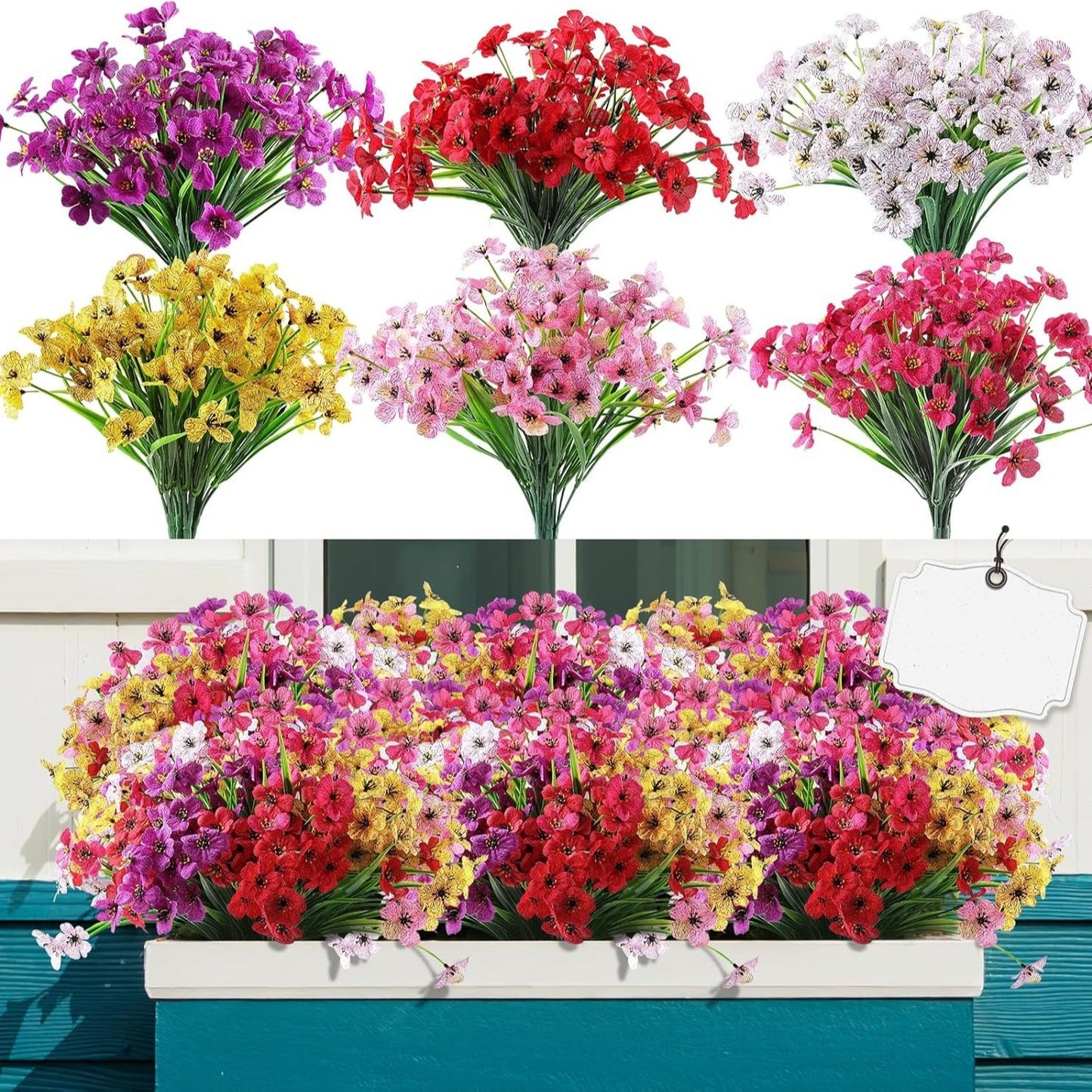 Wedding Backdrop Floral Decor Violet Artificial Peonies UV Proof Weatherproof for Outdoor Farmhouse Events