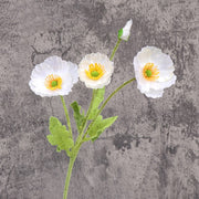 23 Inch Artificial Silk Poppy Flower Stems Spray Style, 10 Pcs