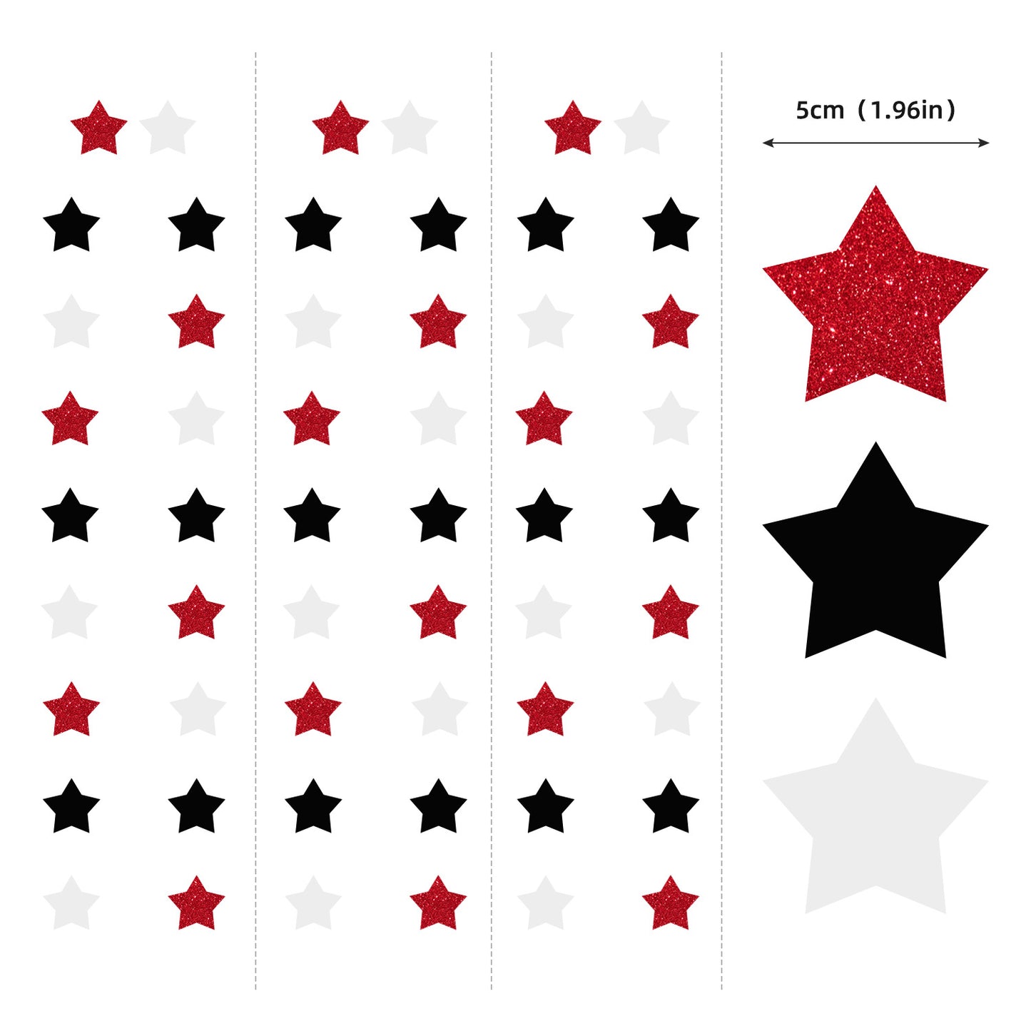 Bachelorette Party Star Hanging Garland - 13.12ft Paper Star Banner with 36 Stars