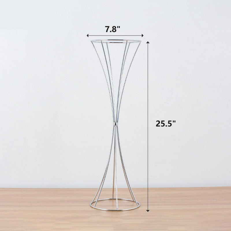 Premium Ornate Metal Floral Vase Centerpiece Rust Resistant Wedding Banquet Decor Hollow Out Anniversary Ceremony Table Settings