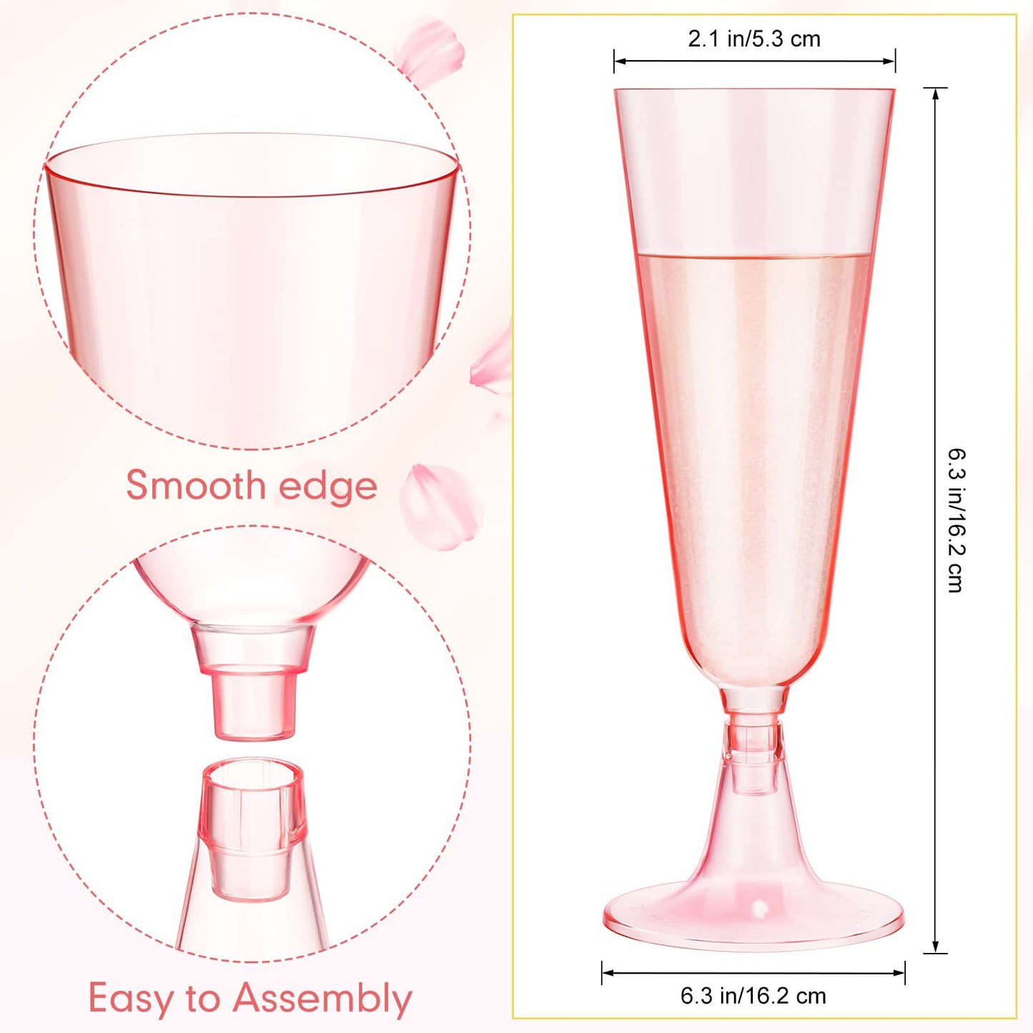 Bulk 25 Pcs Disposable Champagne Cups 2025 Crystal Clear Acrylic Toasting Flutes Non-Slip for Wedding Receptions&NYE Party Decor Wholesale