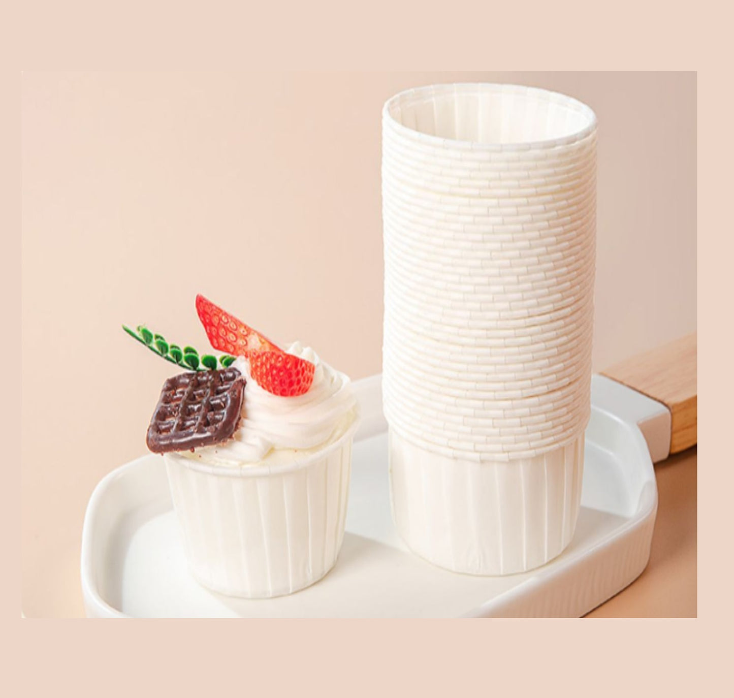 Bulk 100 Pcs Disposable Cake Cup Dessert Container for Wedding Birthday Party Wholesale