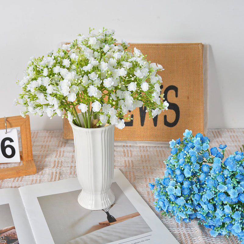 Artificial Baby's Breath Bouquet, 12-Inch Faux Gypsophila Stems, Perfect for Weddings, Home Decor, and Events