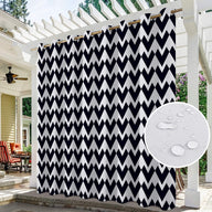 Bulk 2pc Stripe Panel Waterproof Outdoor Curtains Premium Thick Privacy Outside Curtains for Patio Porch Pergola Cabana Wholesale