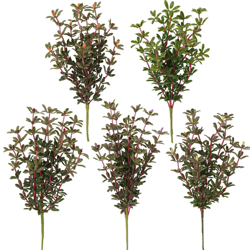 Artificial Purslane Bush, Faux Succulent Greenery Pick, Plastic PE/PVC, Nordic Style, for Wedding, Home Decor & Window Displays