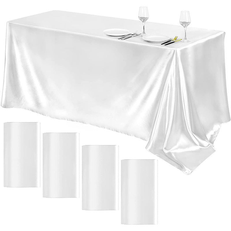 Bulk Satin Tablecloth Table Cover for Rectangular Table Wedding Banquet Events Decor Wholesale