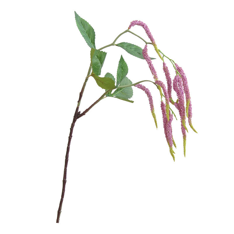 Single Stem Artificial Love Vine Flower, 15 Blooms, 33" Tall, PVC & Silk-Like Material, for Weddings, Home Decor, & Events