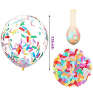 Bulk 100 Pcs 12 Inches Latex Balloons with Long Strips of confetti for Wedding Engagement Party Decoration Wholesale