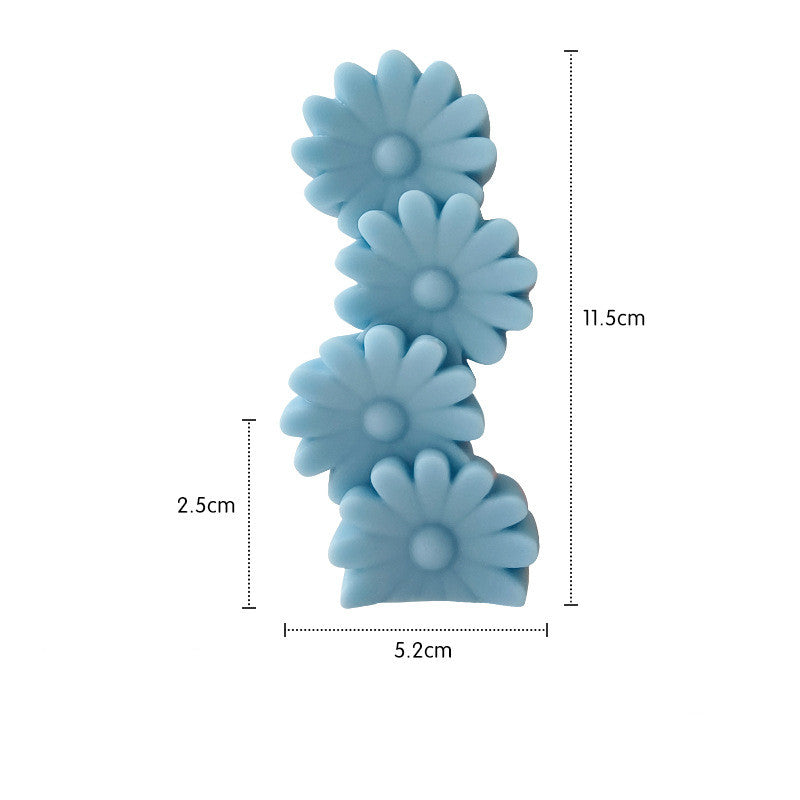 4-Heart & Daisy Scented Candles - Valentine’s Day Gifts Photo Props & Cute Decor