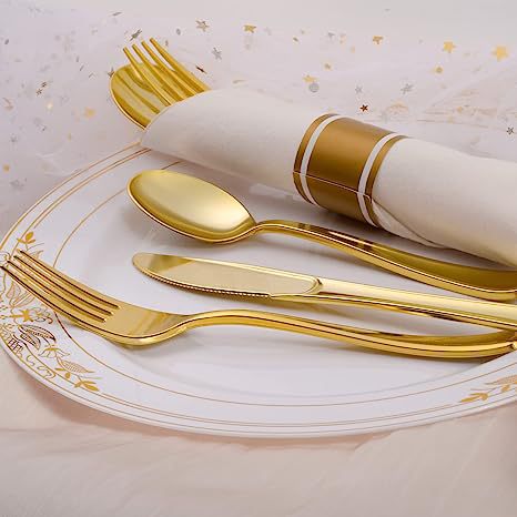 Bulk 10 Packs Pre-Rolled Plastic Disposable Cutlery Set 10 Forks 10 Spoons 10 Knives 10 Napkins Disposable Tableware Wholesale