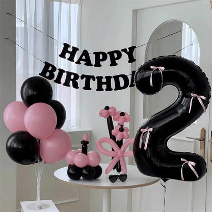 32 Inch Number Foil Balloon - 0-9 Digits Optional | Kids Birthday Party Decor for Boys & Girls