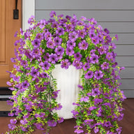 Premium 2Pcs Silk Hanging Daisy Plants UV Resistant Outdoor Decor Lifelike Texture Porch Garden Patio Indoor Planter Arrangements