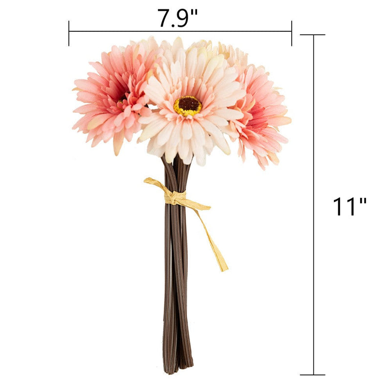 11 Inch Artificial Silk Gerbera Bouquet November Birth Flowers Bulk Wholesale