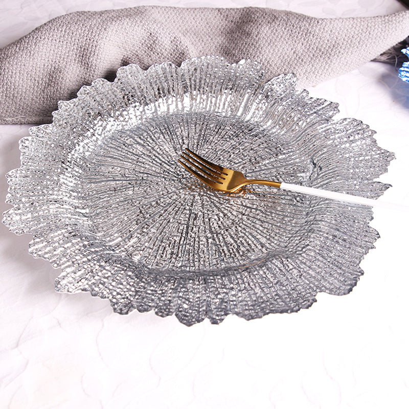 Bulk 13.7 Inch Round Reef Charger Plates for Wedding Party Decoration Wholesale