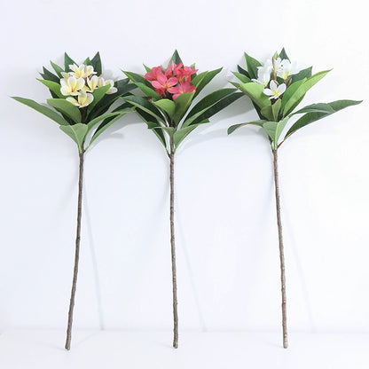 Bulk 26" Frangipani Bridal Bouquet Artificial Flower Arrangement UV Coated for Boho Home Decor Bridal Shower Centerpieces Wholesale