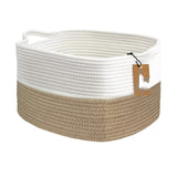 Premium Handwoven Cotton Basket Multi Purpose Storage Organizer for Dog Toys Living Room Nursery & Home Décor