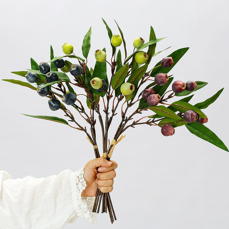 Artificial Fruit Tree Bush with Leaves, 45cm, Realistic Floral Decor for Home, Wedding, and Events