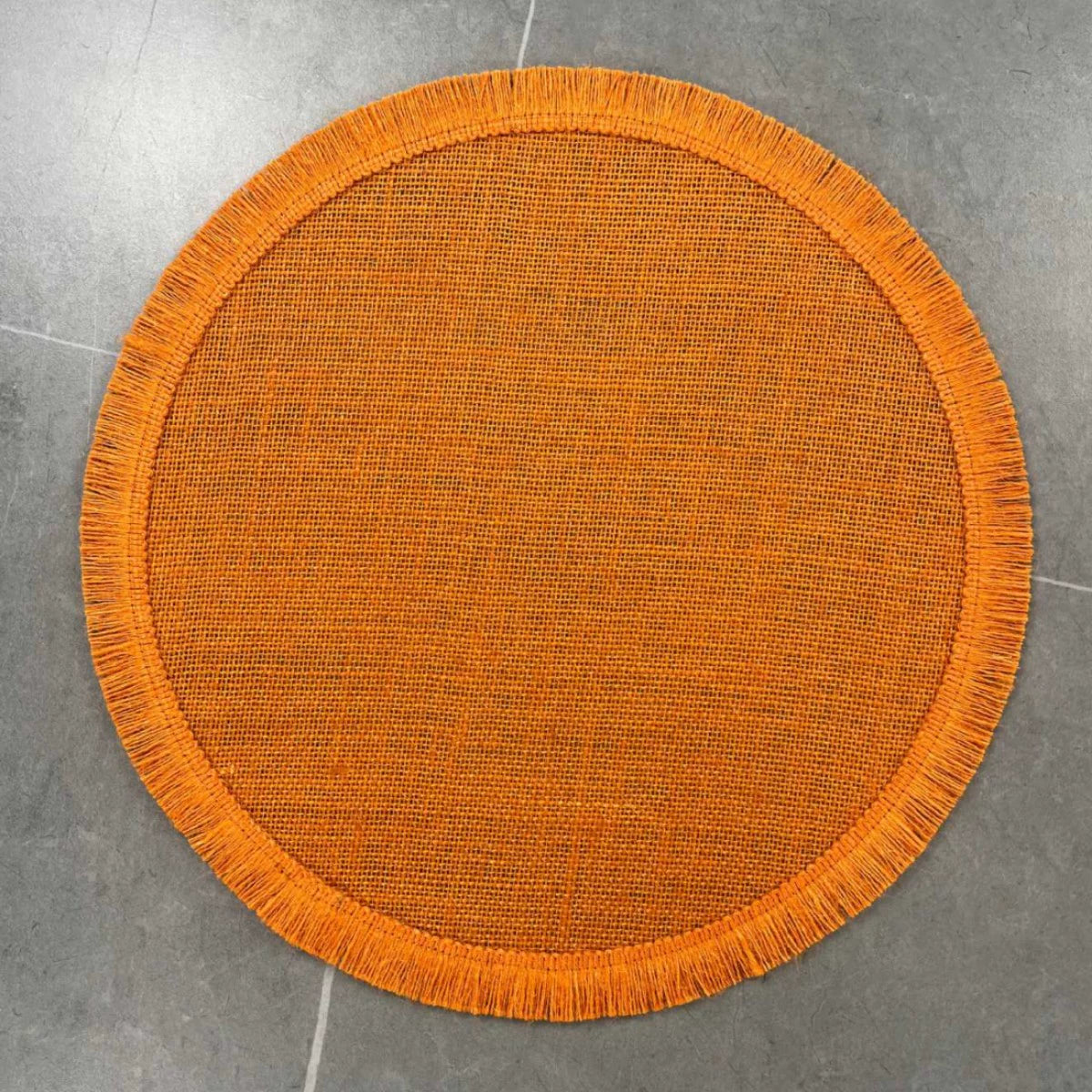 Jute tassel non-slip heat-insulating Western-style dining mat