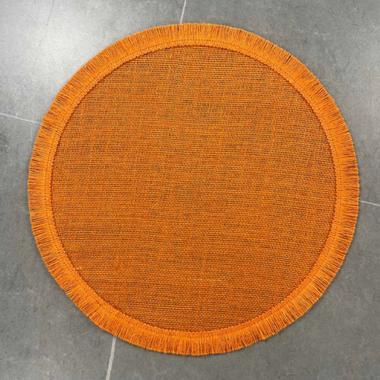 Jute tassel non-slip heat-insulating Western-style dining mat