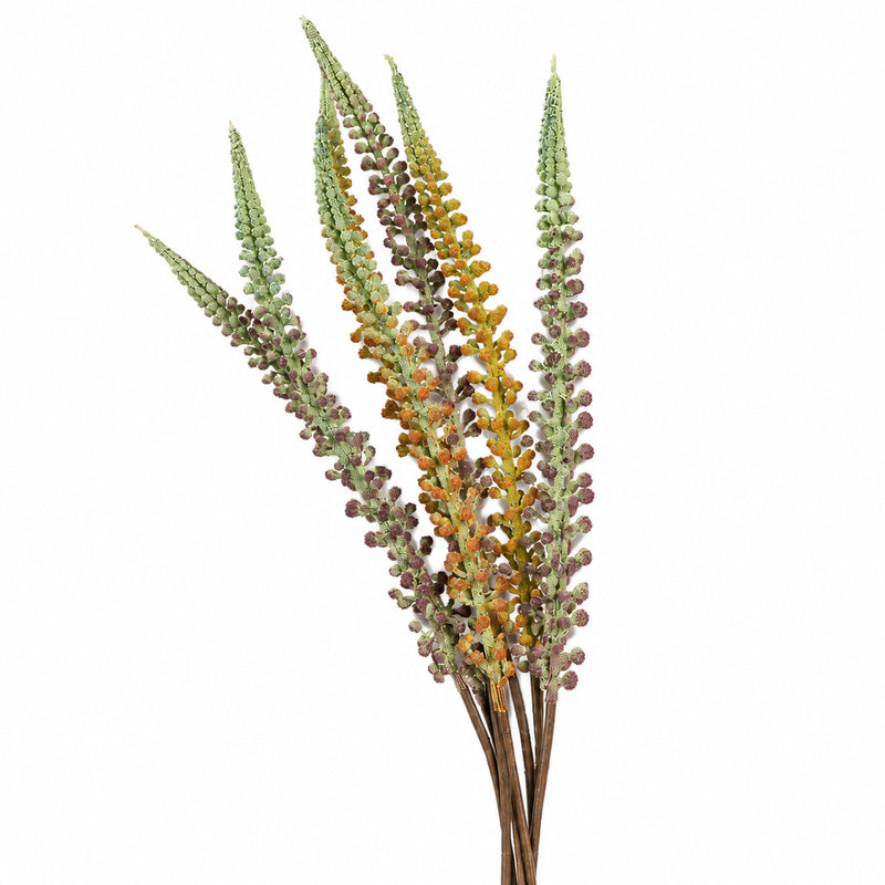 Artificial Foxtail Grass Stem, Faux Horsetail Greenery, Single Plastic Stem for Wedding, Home & Window Display