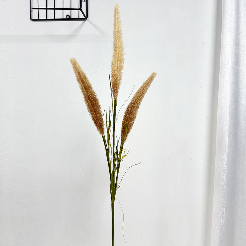 Artificial Reed and Foxtail Grass Bush, 3 Blooms, 35 Inches Tall, Perfect for Wedding, Home, and Commercial Decor