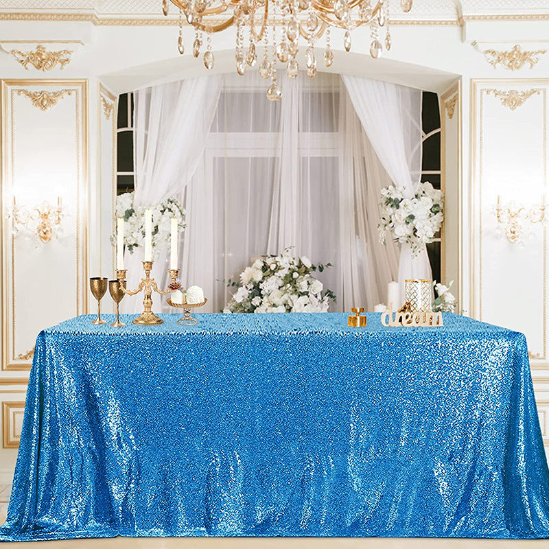 Bulk Sparkle Sequin Rectangle Tablecloth for Wedding Birthday Party Holiday Banquet Table Decoration Wholesale
