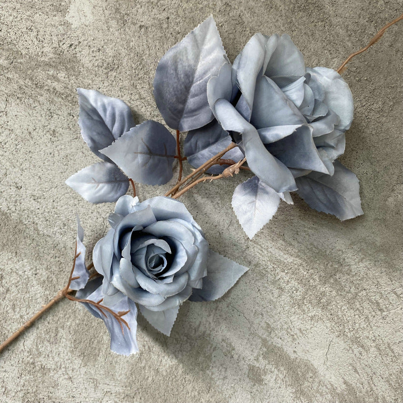 Single Stem Alice Rose with 2 Blooms, 31" Tall, Silk-Like Fabric, Perfect for Weddings, Home Decor & Events
