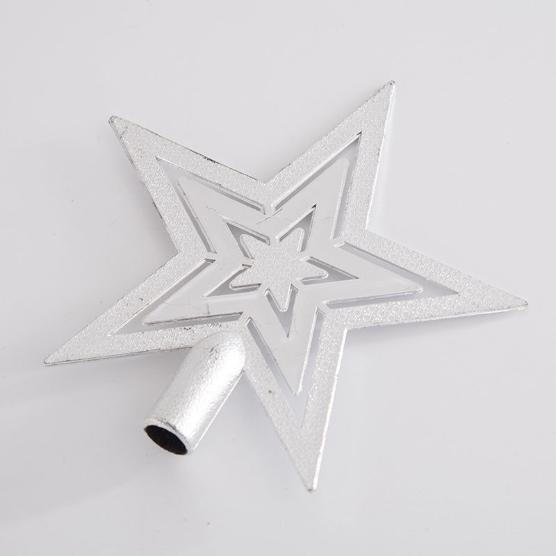 10 Pcs Glitter Star Tree Toppers for Christmas Decor, Bulk Artificial Holiday Decorations