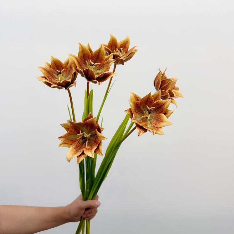 27" Single Stem Tulip Artificial Flower, Realistic EVA Material for Home Decor, Weddings, and Events