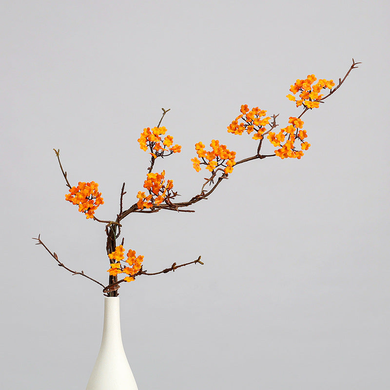Artificial Cherry Blossom Branch, 34" Bush with Flexible Stems for Home Decor, Wedding, and Event Styling