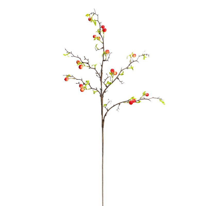 Single Stem Artificial Berry Branch, 36" Long, Realistic Faux Berries for Home Decor, Wedding Arrangements, and Events