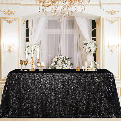 Bulk Sparkle Sequin Rectangle Tablecloth for Wedding Birthday Party Holiday Banquet Table Decoration Wholesale