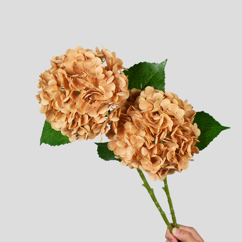 Artificial Hydrangea Single Stem, One Bloom, Plastic Faux Flower for Wedding, Hotel, Home Decor & Window Display