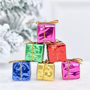 24 Pcs Mini Colorful Foam Gift Boxes for Xmas Tree Hanging Ornaments Bulk Pack