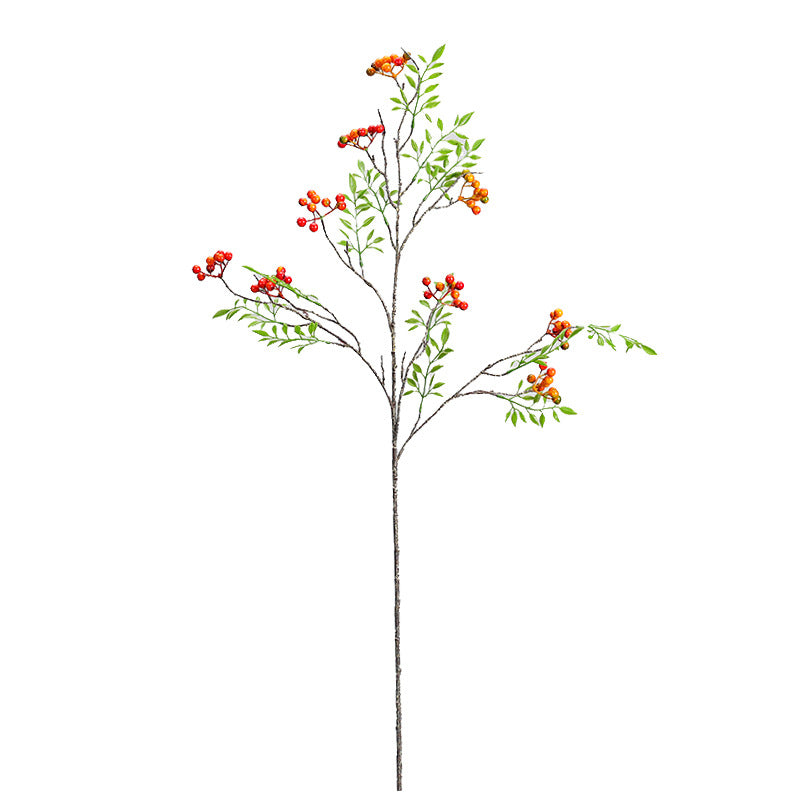 Artificial Coriaria Branches with Leaves & Berries, Single Stem 39", Realistic Faux Greenery for Home Decor, Wedding & Event Styling
