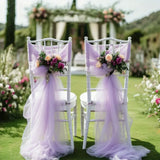Bridal Shower Chair Tulle Draping - 9.8ft x 29.5in Wedding Party Decor Fabric Romantic Chair & Arch Backdrop