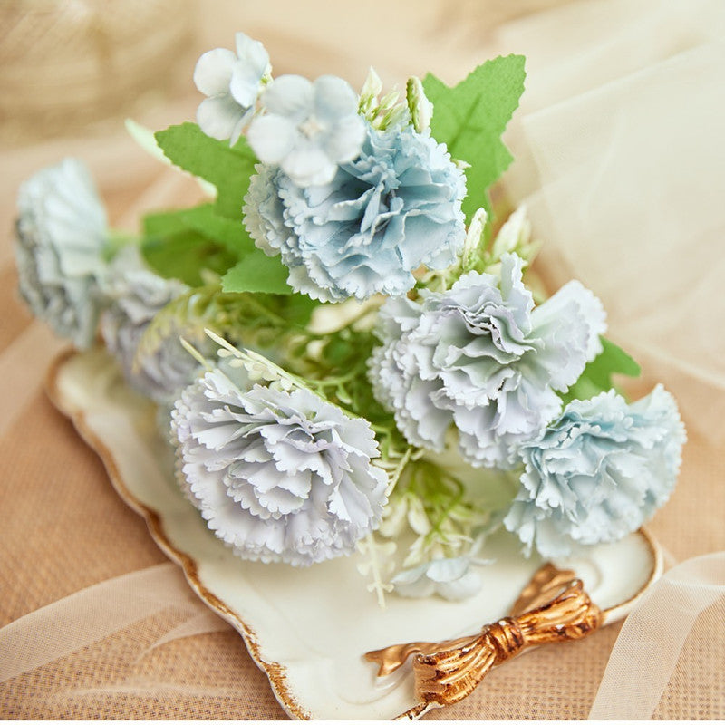 12 Inch Artificial Silk Carnation Flowers Bush, Bulk Wholesale Floral Arrangement