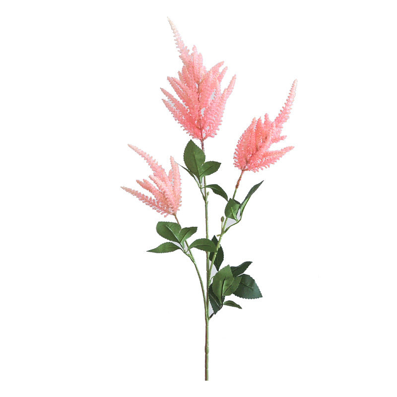 Astilbe Artificial Flower, Single Stem with 3 Blooms, 41" Tall, Silk-Like Fabric, for Home Decor, Weddings, and Events
