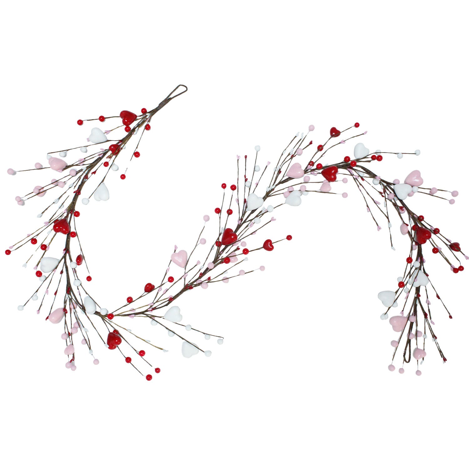 Valentine's Day Heart Vine Decor (15.7x15.7x3.9 Inches) - Romantic Holiday Decoration for V-Day