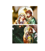 Christmas Ornament Nativity Glass Hanging Decoration for Tree, Bulk Wholesale Set