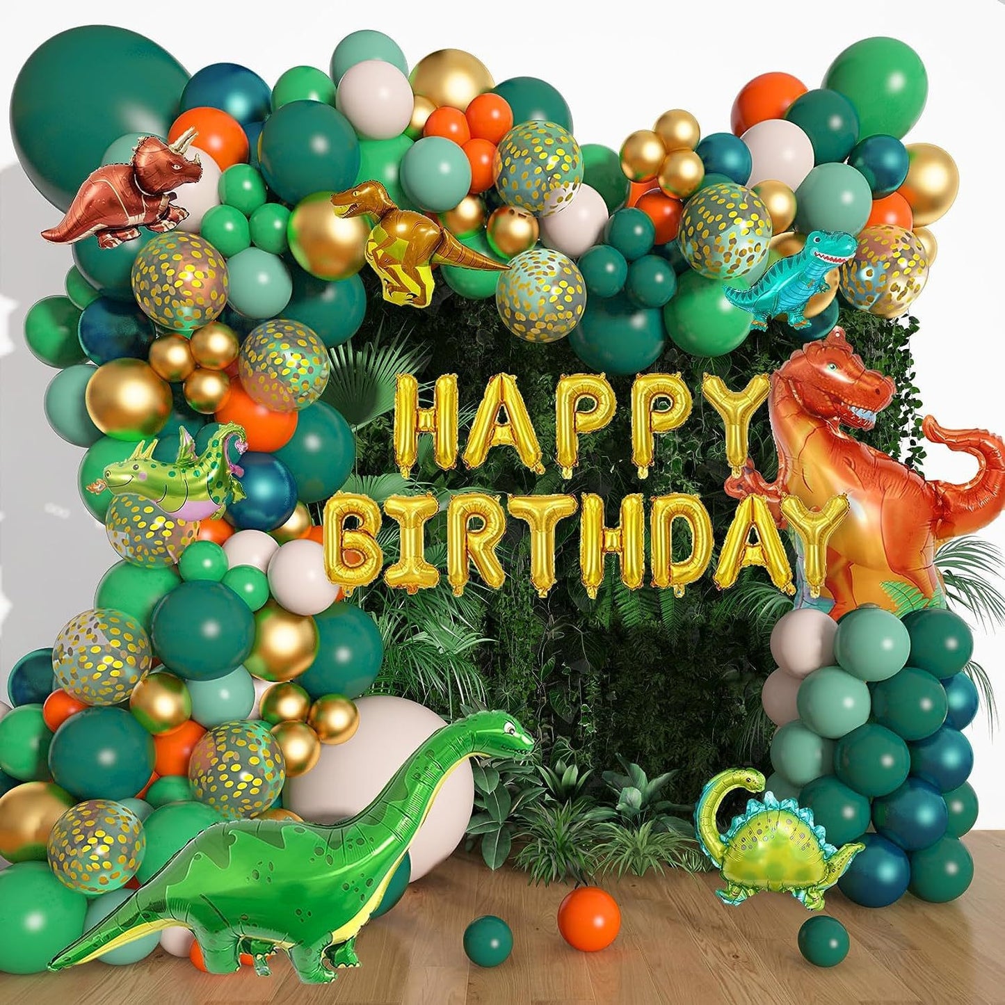 Dinosaur Balloon Arch Kit (167pcs) - Kids Birthday Party Supplies | Dinosaur Themed Decor