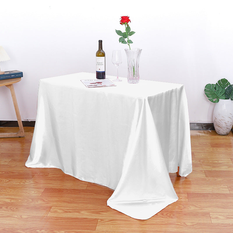 Satin Tablecloth for Weddings & Banquets - Elegant Decoration for Home Dining Room (57" x 102")