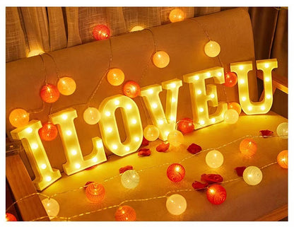 Bulk 8 Inch 3D Light Up Letters Set with LED for Valentine's Day Baby Shower Wedding Decoration Wholesale