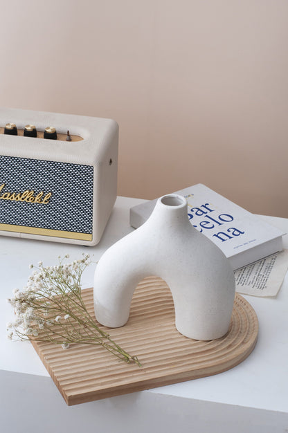 Bulk Nordic Donut Vase Handmade Ceramic Hollow Vases for Olive Branches & Table Centerpieces Minimalist Modern Home Decor for Wedding Shelf Office Console Entryway Sculptural Neutral Décor Wholesale