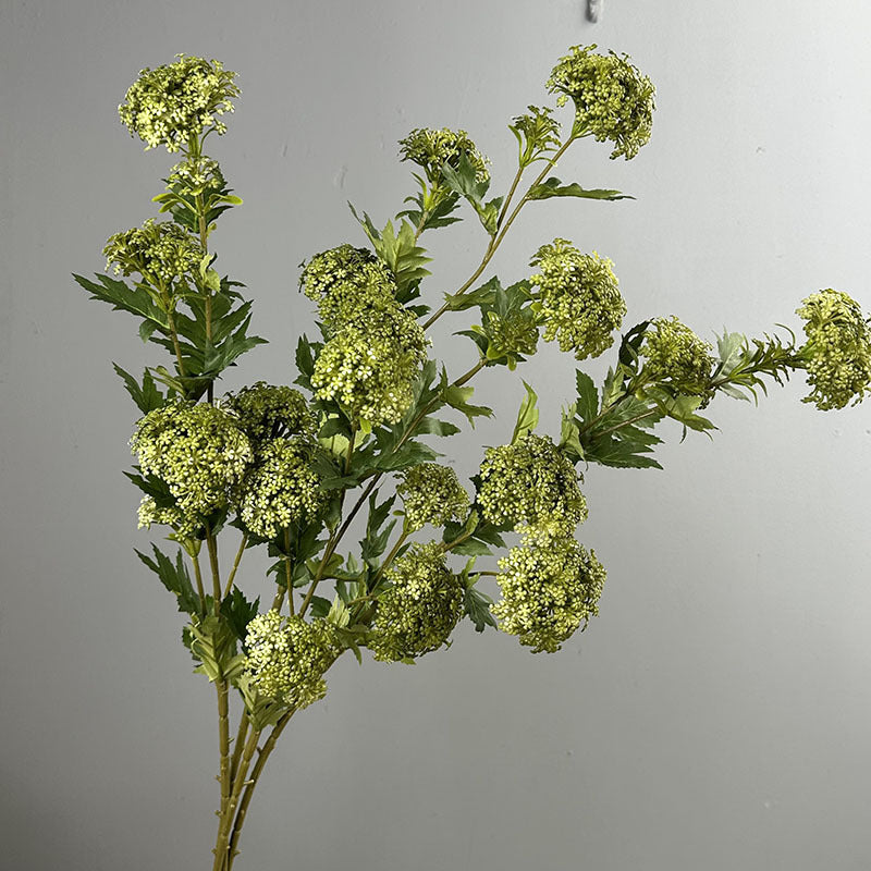 33" Hydrangea Bush with 6 Blooms, Artificial Flower for Weddings, Home Decor, and Events