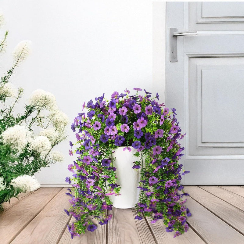 Premium 2Pcs Silk Hanging Daisy Plants UV Resistant Outdoor Decor Lifelike Texture Porch Garden Patio Indoor Planter Arrangements