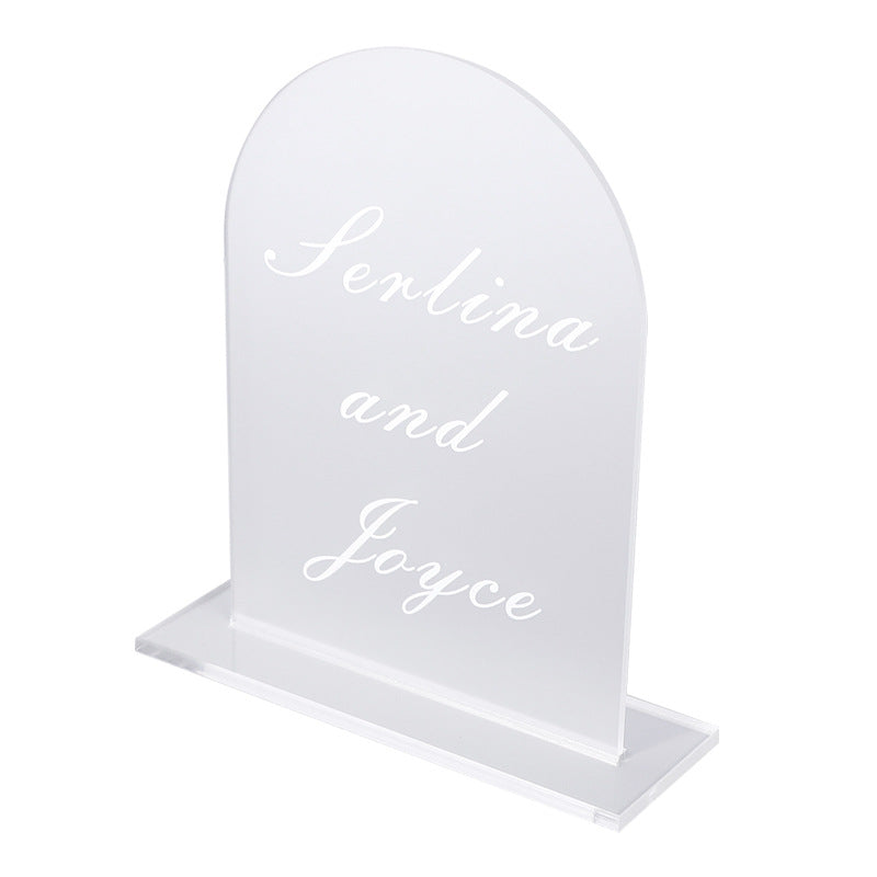 Customized Acrylic Arch Wedding Table Numbers - Personalized Place Cards for Banquets