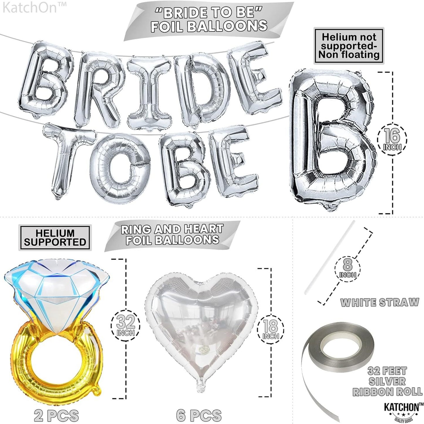 Bachelorette Party Decor Kit (17pcs) - Bride to Be & Last Rodeo Balloons with Disco Ball & Diamond Ring Decor