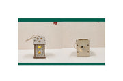 Christmas Glow Cabin House LED Ornament with Hollowed-out Snow Elk for Xmas Tree Decor, Bulk Wholesale